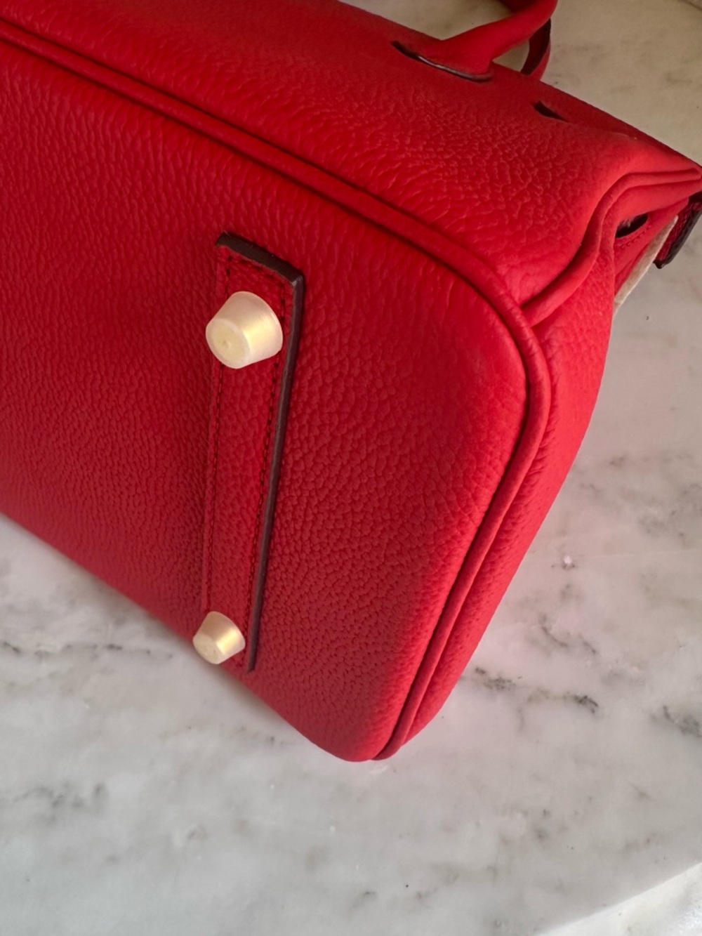 Genuine Leather Satchel Structured Top-Handle Bag BK30 with Gold Hardware - Picture 4 of 15